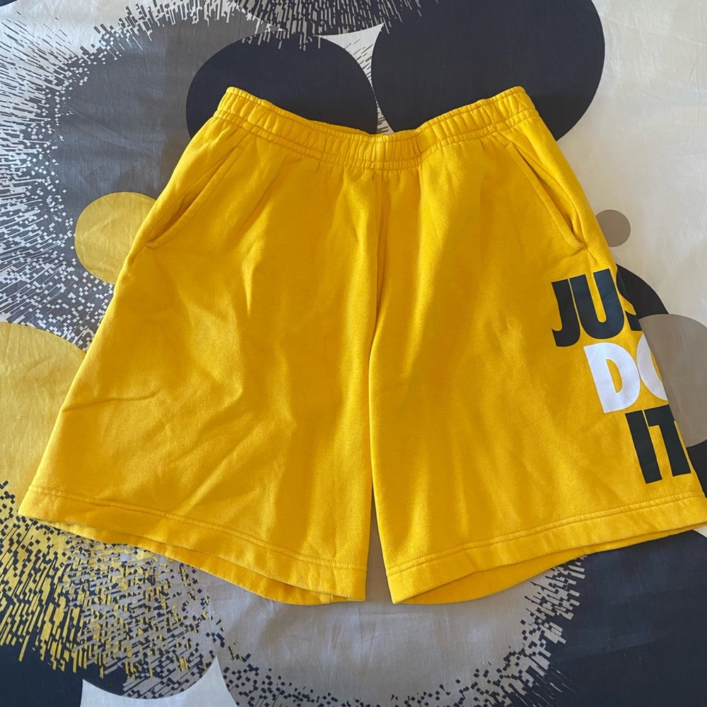 Yellow “Just Do It.” Nike Sweatshorts